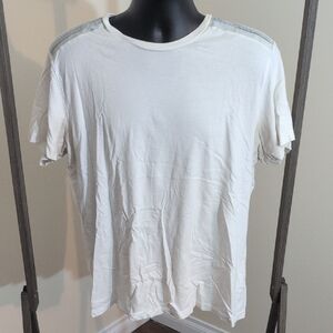 💵2/$10Bundle and Save💵 Diesel| White T-Shirt with Blue Gray Denim Accents